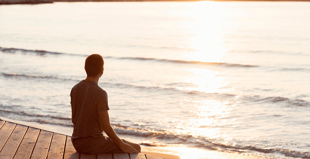 A man looking to the sea